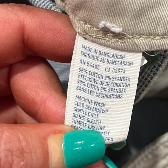 American Eagle Shorts Chino Flat Front Stretch Cotton Casual Tan Khaki Size 6 - Picture 5 of 9